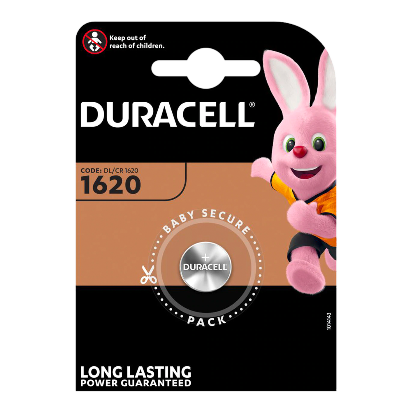 Duracell CR1620 3V Litio, paquete de 1