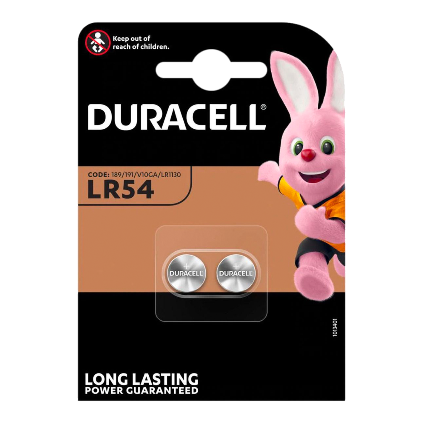 Duracell LR54 1.5V Alkaline, Pack of 2