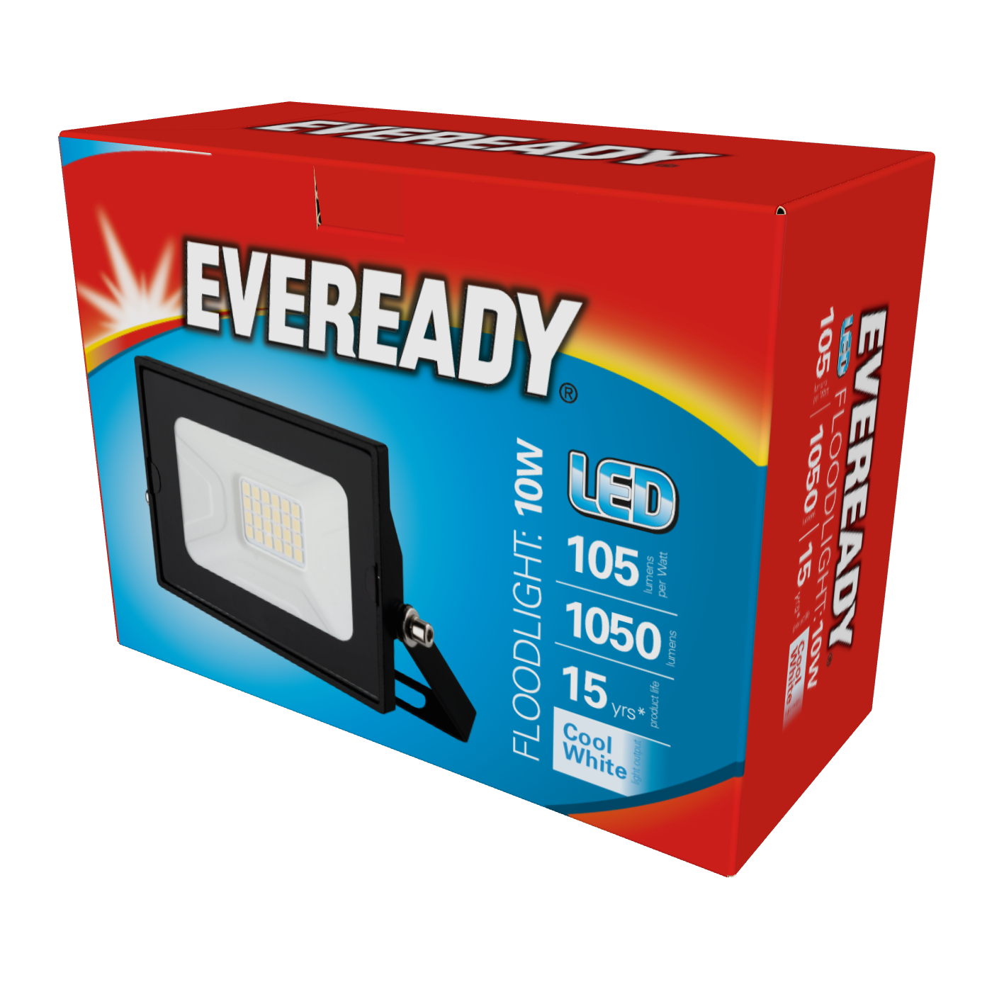 Proyector LED Eveready - 10W - 1050 lúmenes - 4000K (blanco frío)