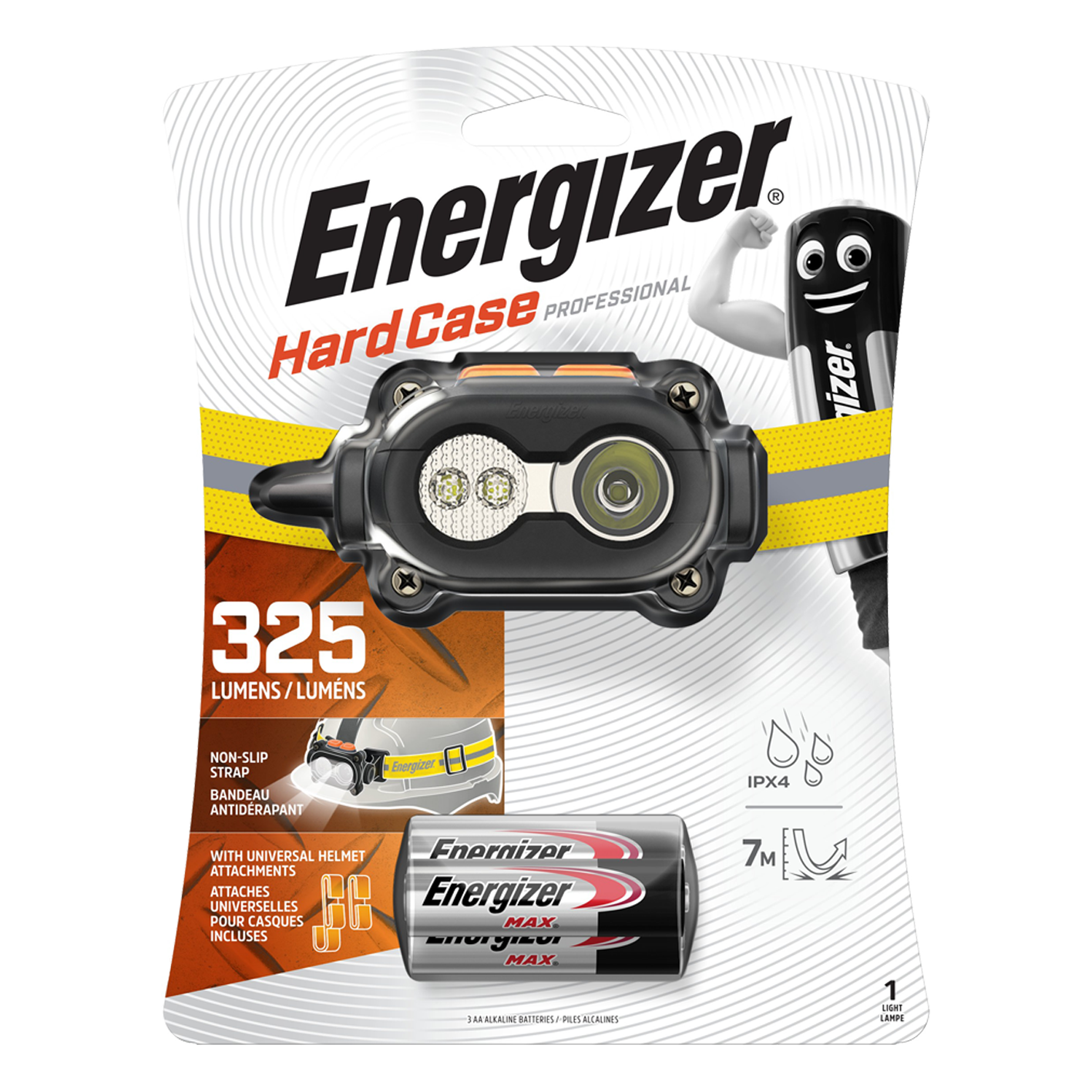 Energizer Hardcase LED 325 Lumens Headlight Rugged With 3 x AA Batteries