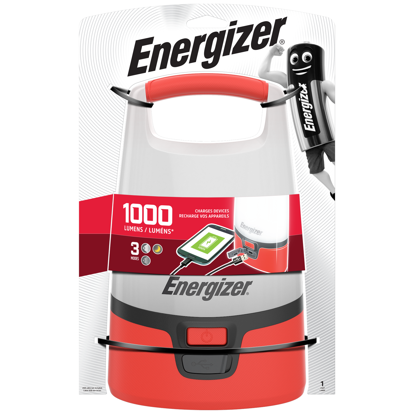 Energizer LED-Campinglaterne + Powerbank – 1000 Lumen