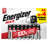 Energizer AA Max Alkaline, Pack of 4+4
