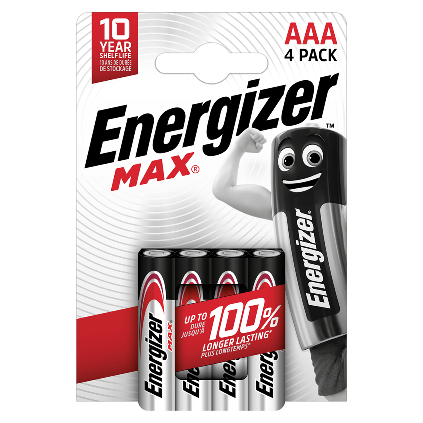Energizer AAA Max Alcalino, paquete de 4
