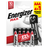 Energizer AAA Max Alkaline, Packung mit 4+1