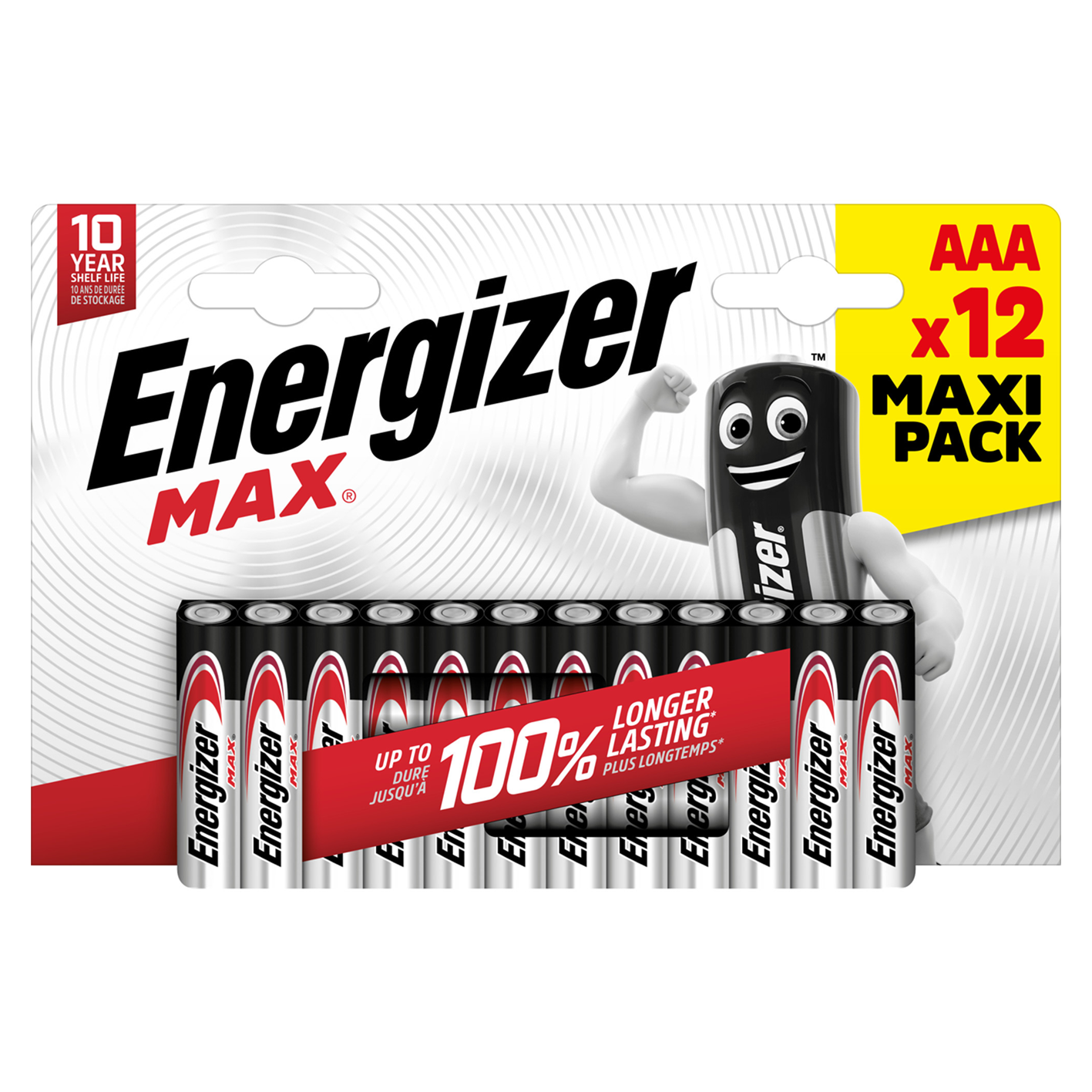Energizer AAA Max Alcalino, paquete de 8+4