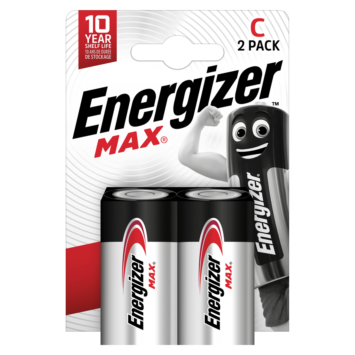 Energizer C Size Max Alcalino, paquete de 2