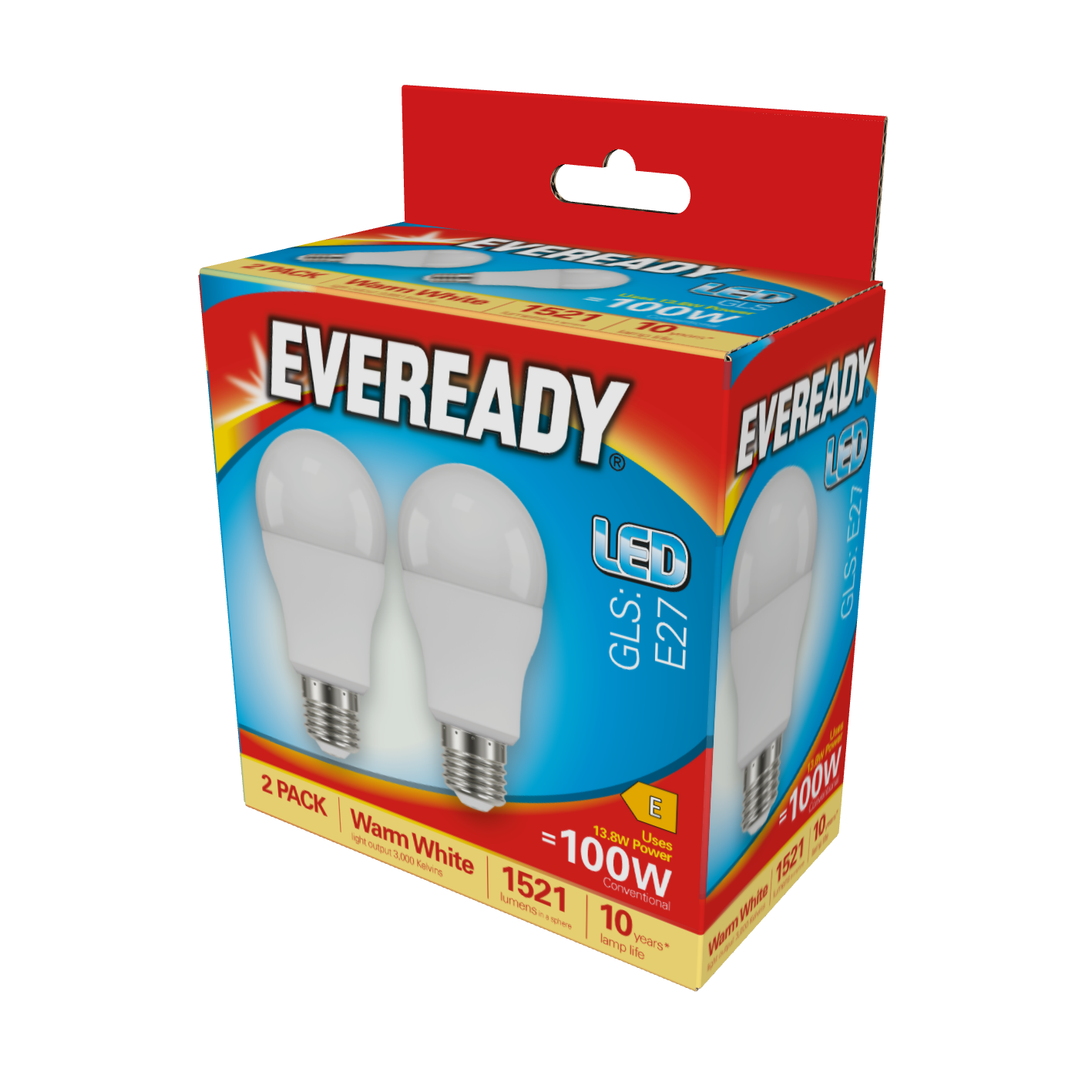 Eveready LED GLS E27 (ES) 1.521 lm 13,8 W 3.000 K (Warmweiß), 2er-Box