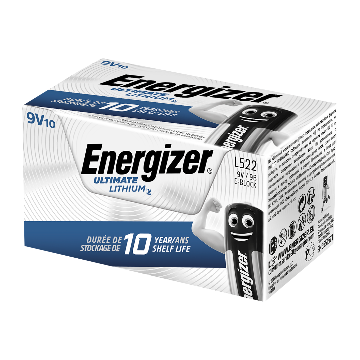 Energizer® 9V Ultimate Litio - Paquete de 10