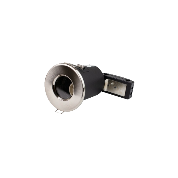 LumiLife GU10-Spotlight-Fassung – IP65 – Schnellanschluss – gebürstetes Nickel