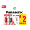 Panasonic AA Zinc Carbon, Pack of 6+2