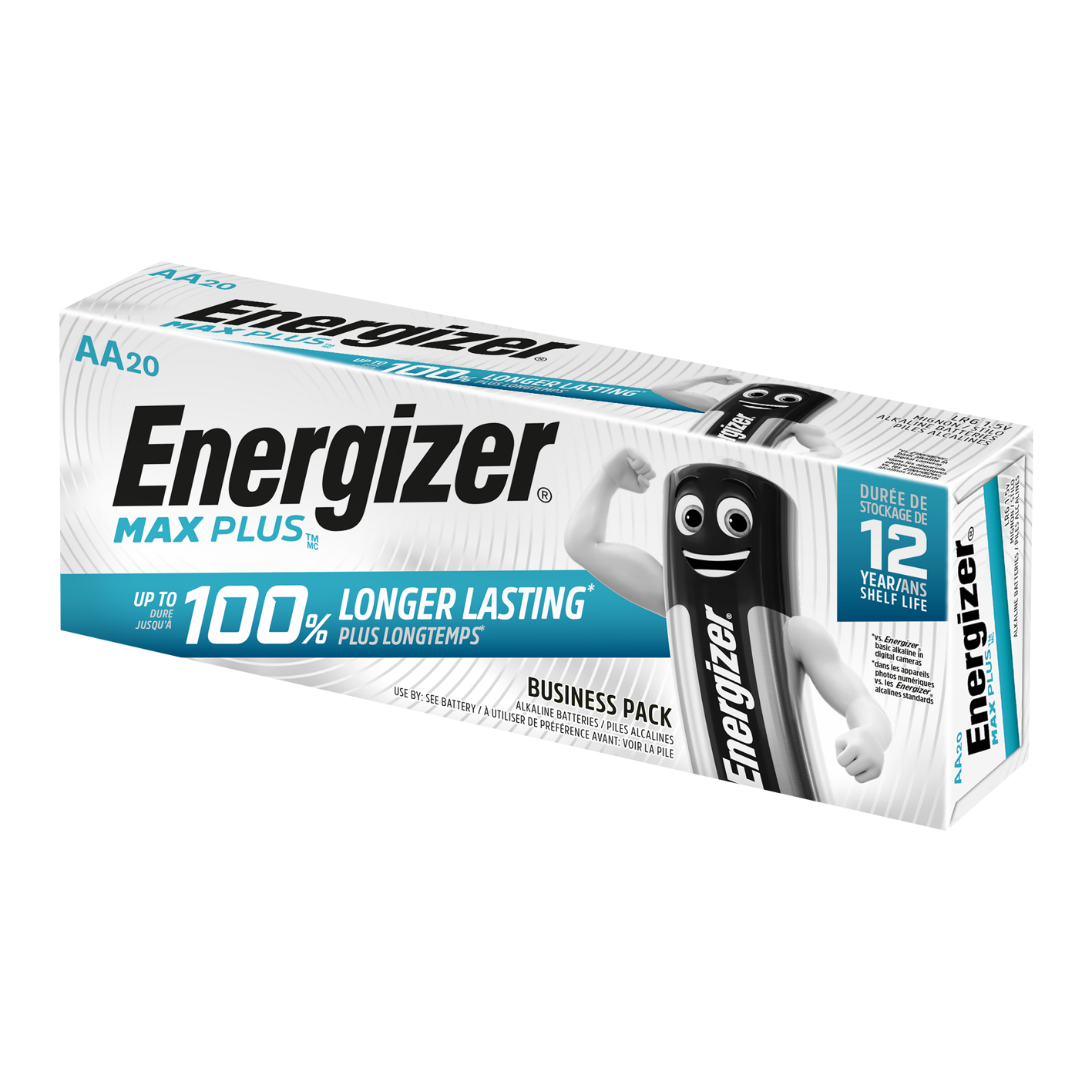 Energizer AA Maxplus Alkaline, Pack of 20 - Business Pack