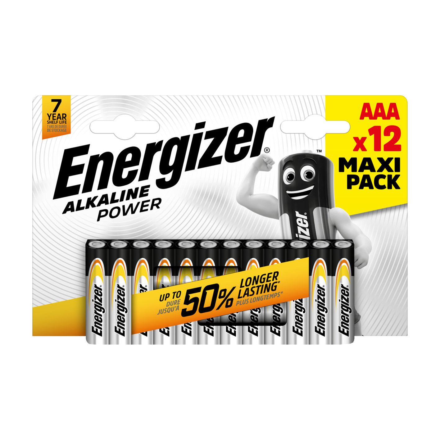 Energizer AAA energía alcalina, paquete de 12