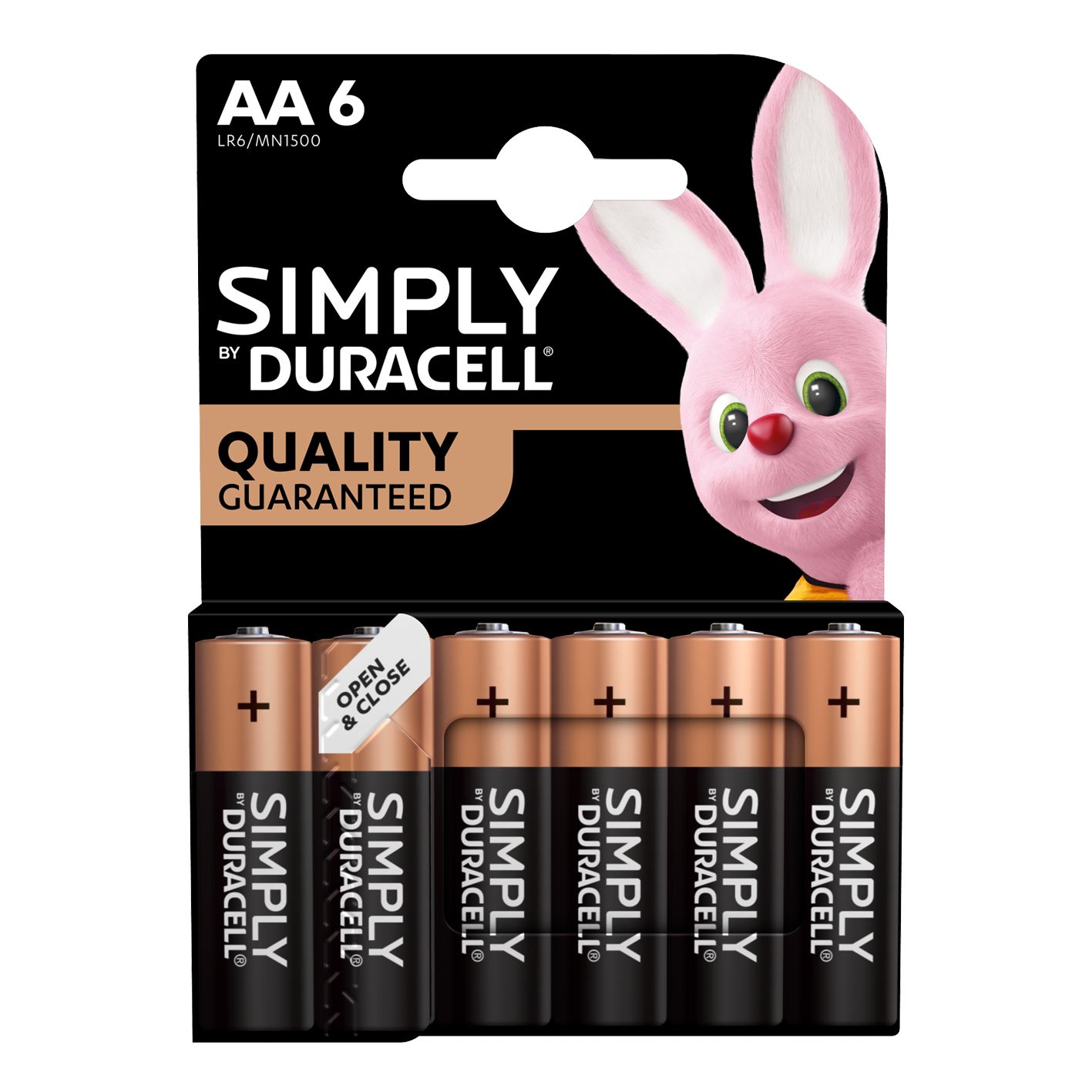 Duracell AA Simply, Pack of 6