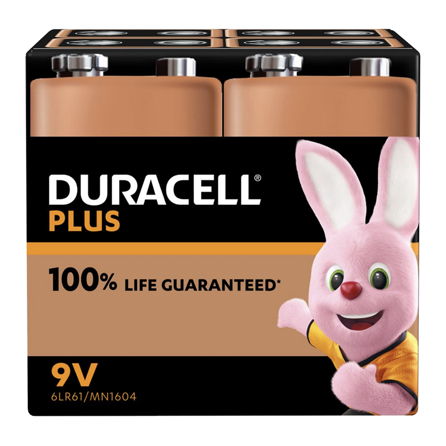 Duracell +100 % Plus Power 9 V, 4er-Pack