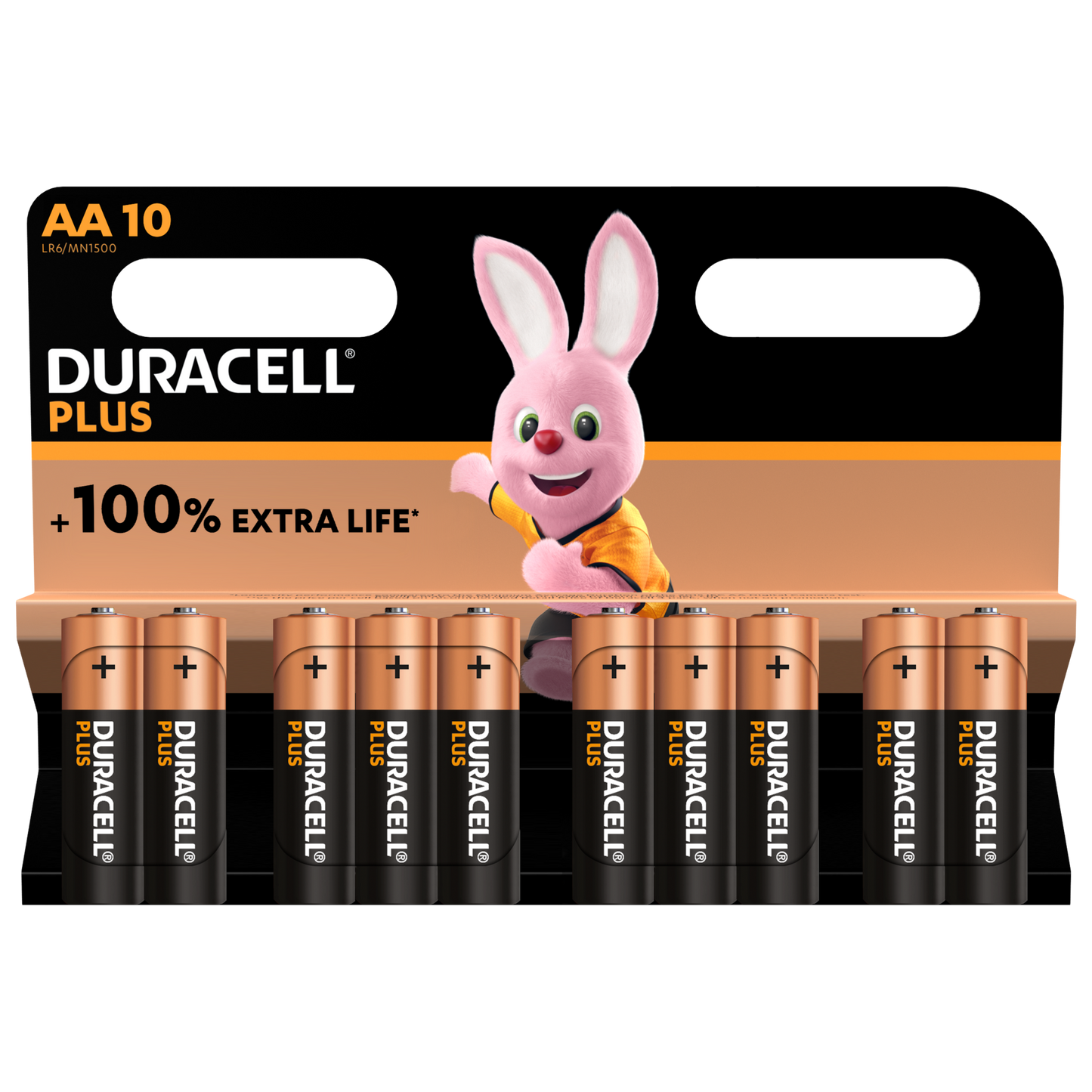 Duracell +100% Plus Power AA, Pack of 10