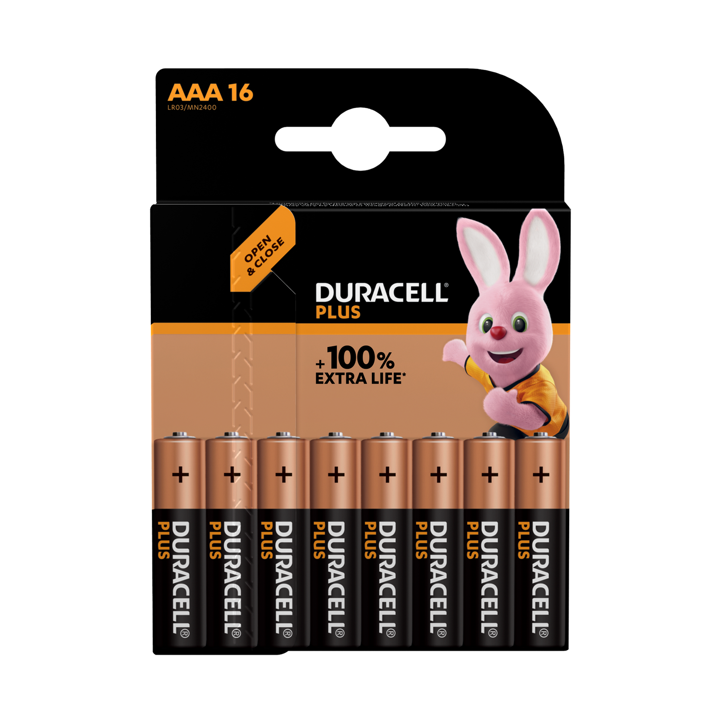 Duracell AAA +100 % Plus Power, 16er-Pack