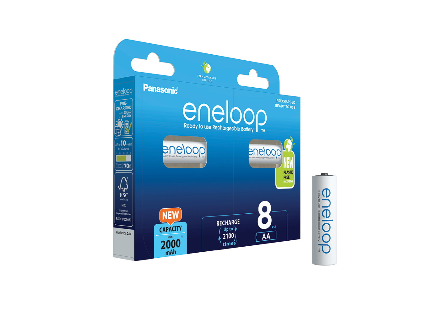 Eneloop AA 2000mAh Pack Of 8 Provider Europe Eneloop AA 2000mAh Pack Of 8 Provider Europe