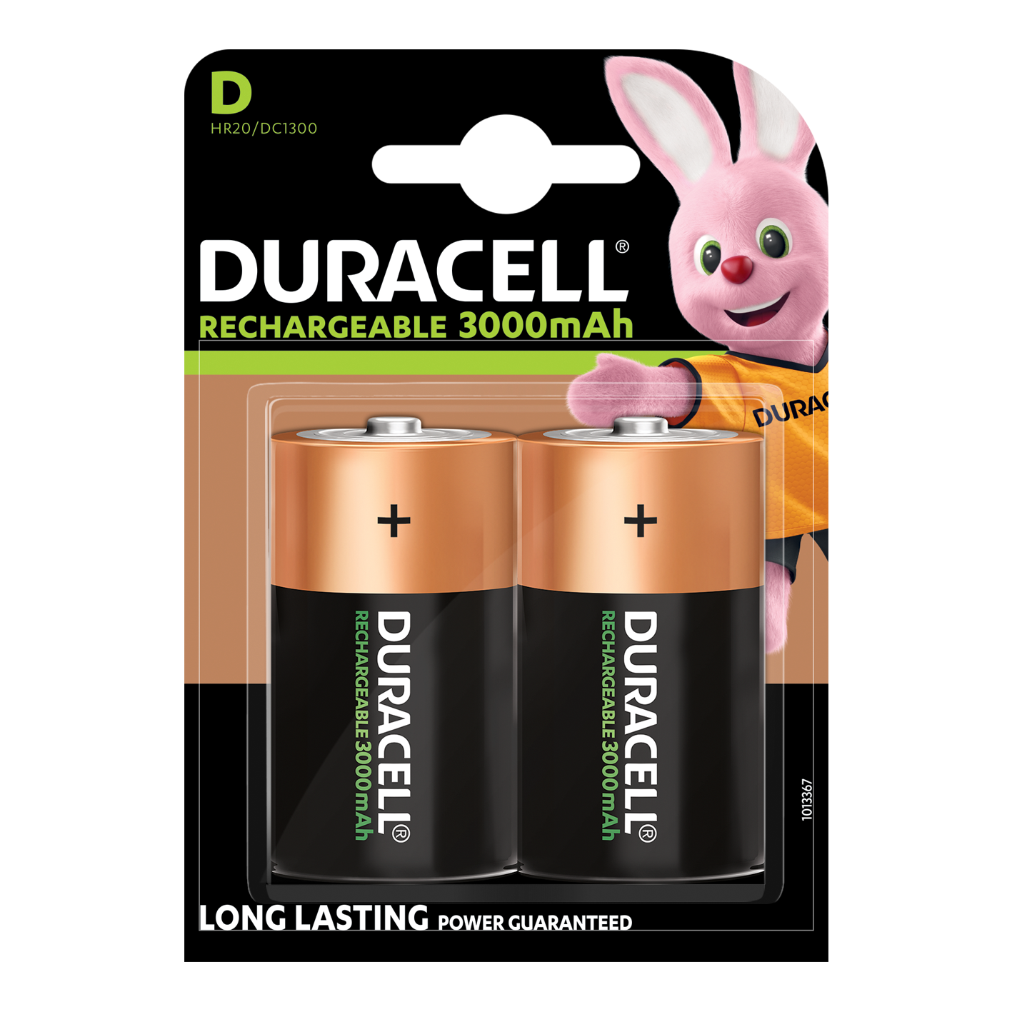 Duracell D Size 3000mAh Recharge, Pack of 2