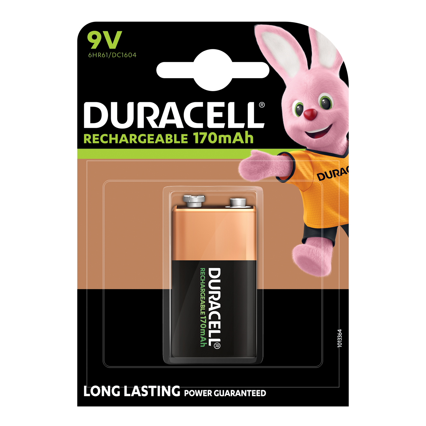 Duracell 9V 170mAh Recharge, Pack of 1