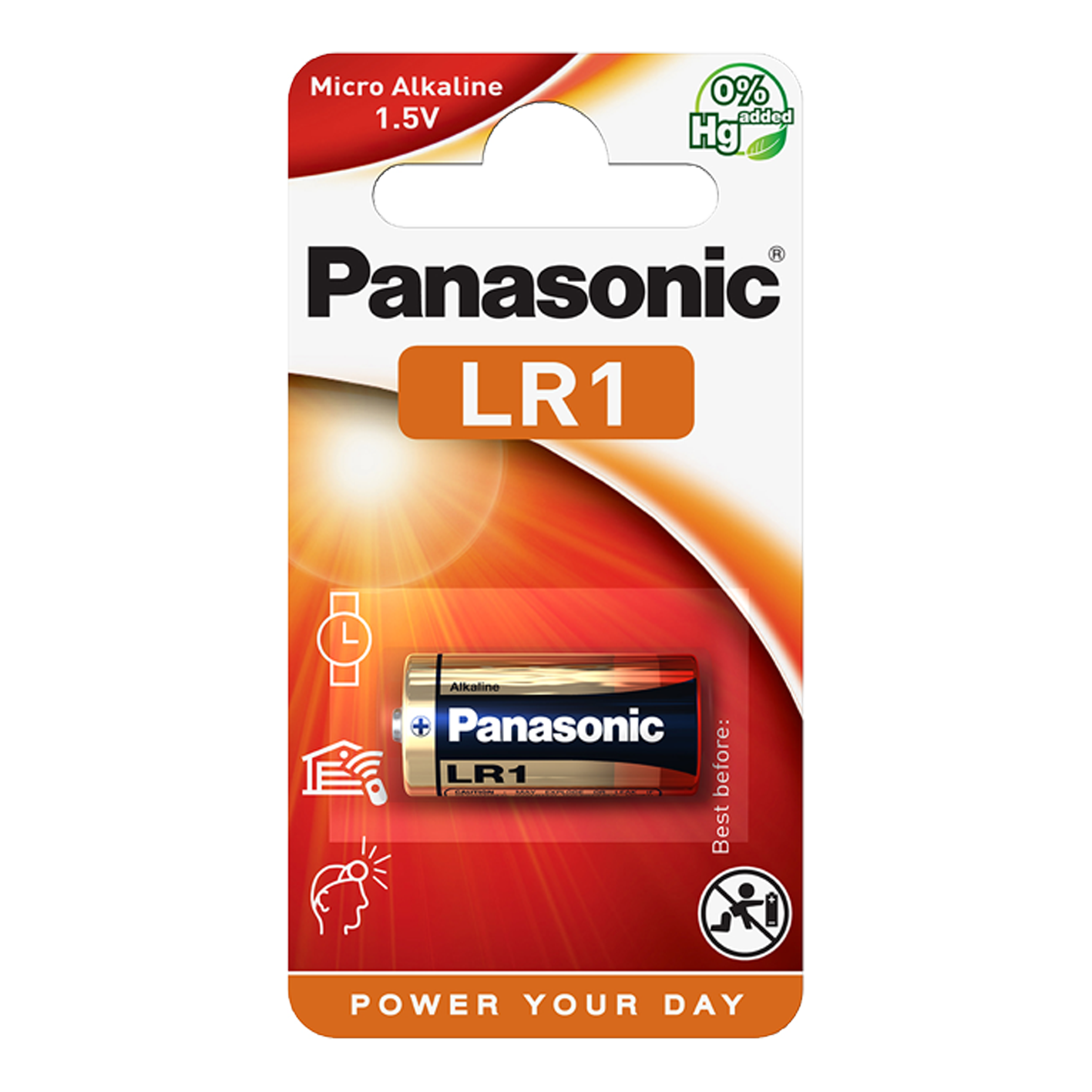 Panasonic LR1 1.5V Cell Power, Pack of 1