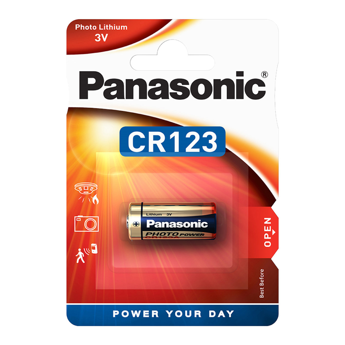 Panasonic CR123 Litio, paquete de 1