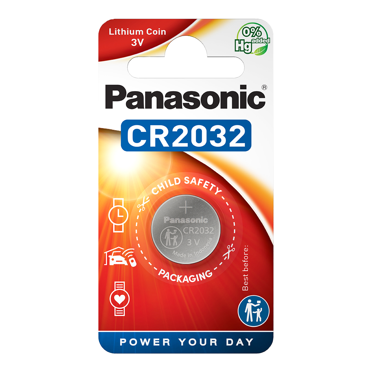 Panasonic CR2032 Lithium, Pack of 1