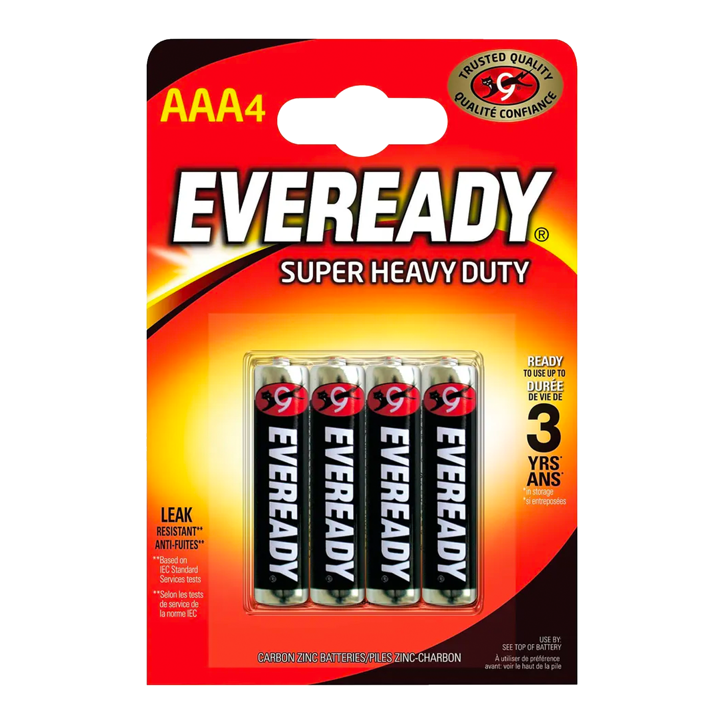 Eveready AAA Super Heavy Duty, Pack of 4