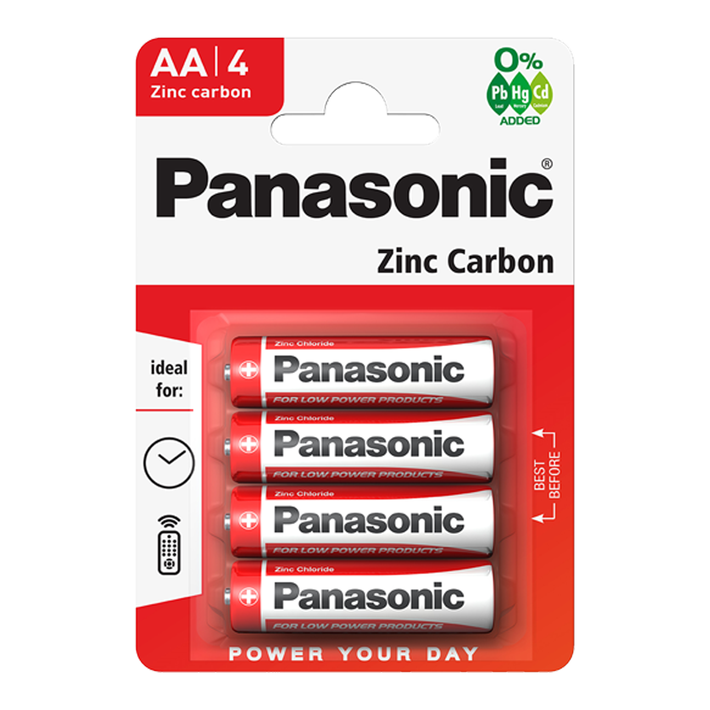 Panasonic AA Zinc, paquete de 4