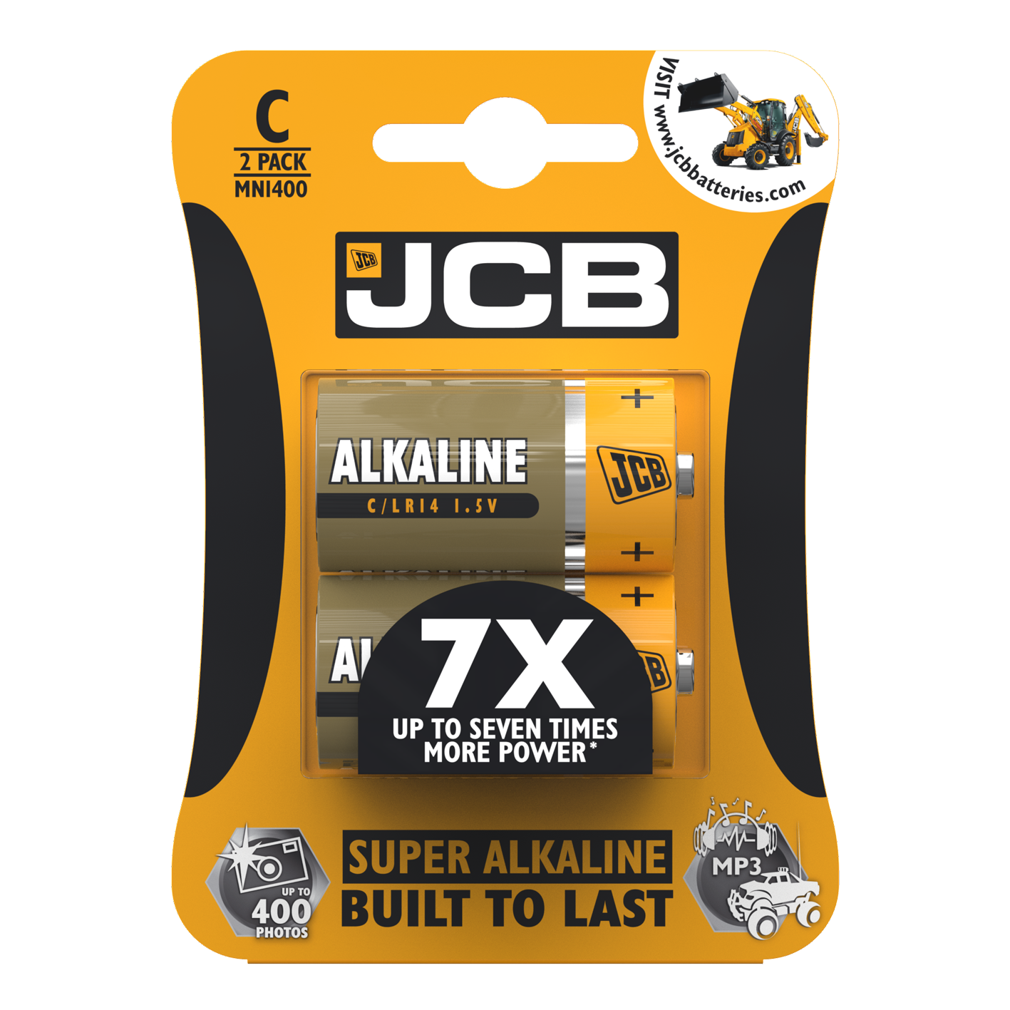 JCB LR14/C Super Alcalino, Paquete de 2