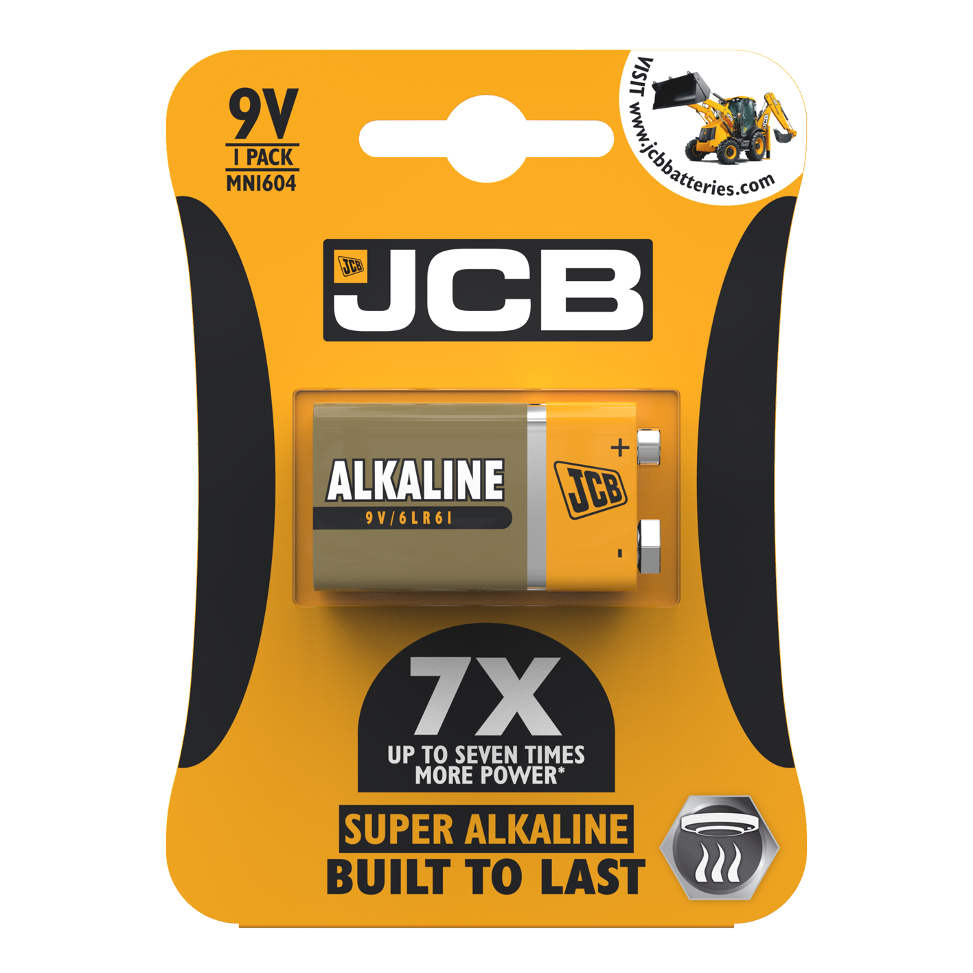 JCB 9V Super Alcalino, Paquete de 1