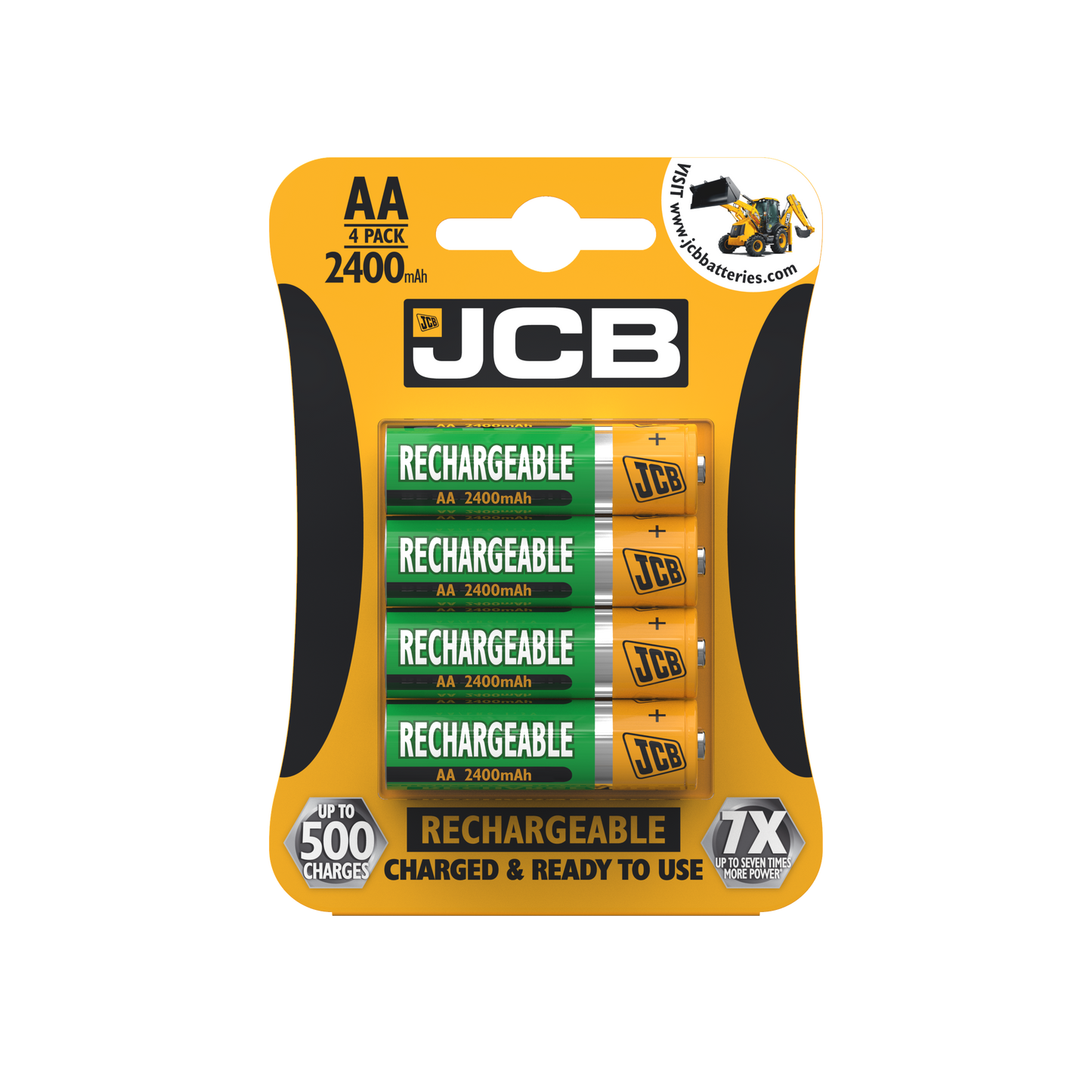 JCB AA 2400mAh Rechargeable, Pack of 4