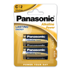 Panasonic potencia alcalina tamaño C, paquete de 2