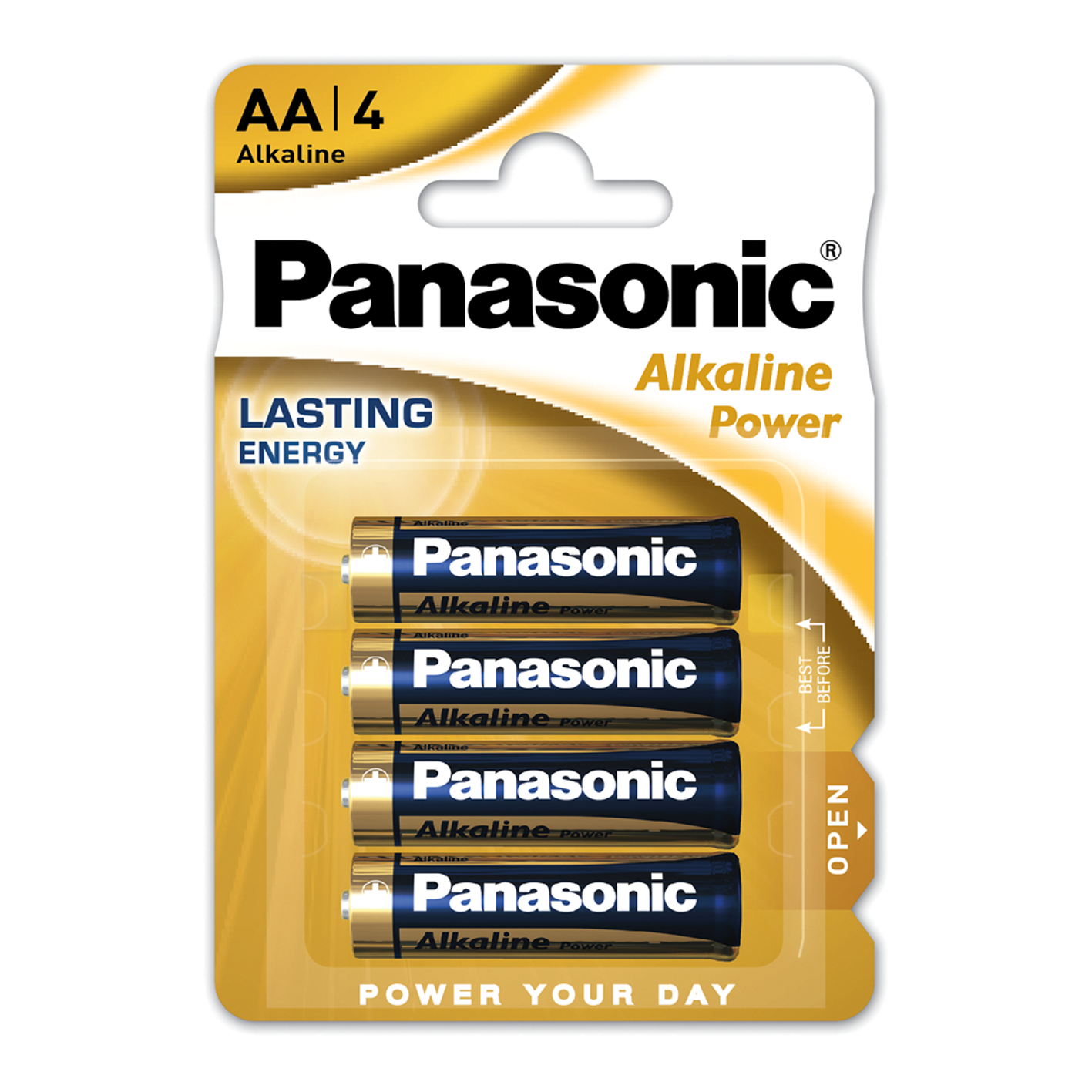 Batería alcalina AA Panasonic, paquete de 4