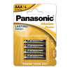 Panasonic AAA energía alcalina, paquete de 4