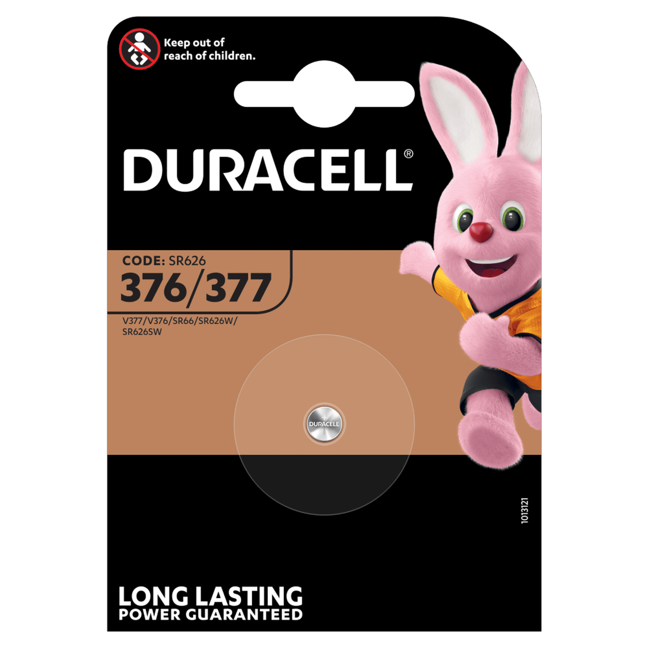 Duracell D377 1.5V Silver Oxide, Pack of 1