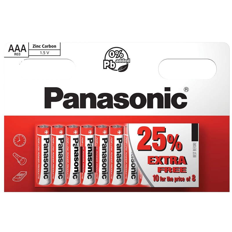 Panasonic AAA Zinc, Pack of 10