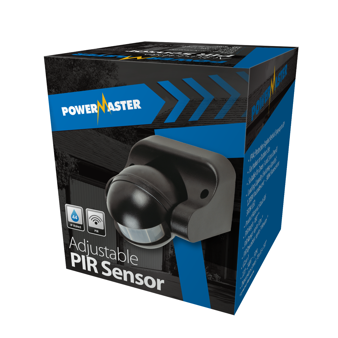 PowerMaster Adjustable 180 Degree Black PIR Sensor