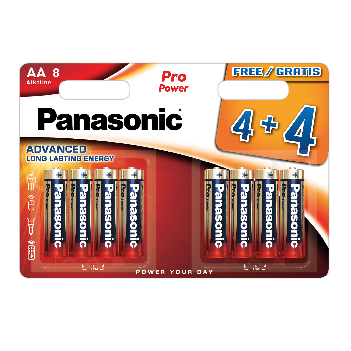 Panasonic AA Pro Power, paquete de 4+4