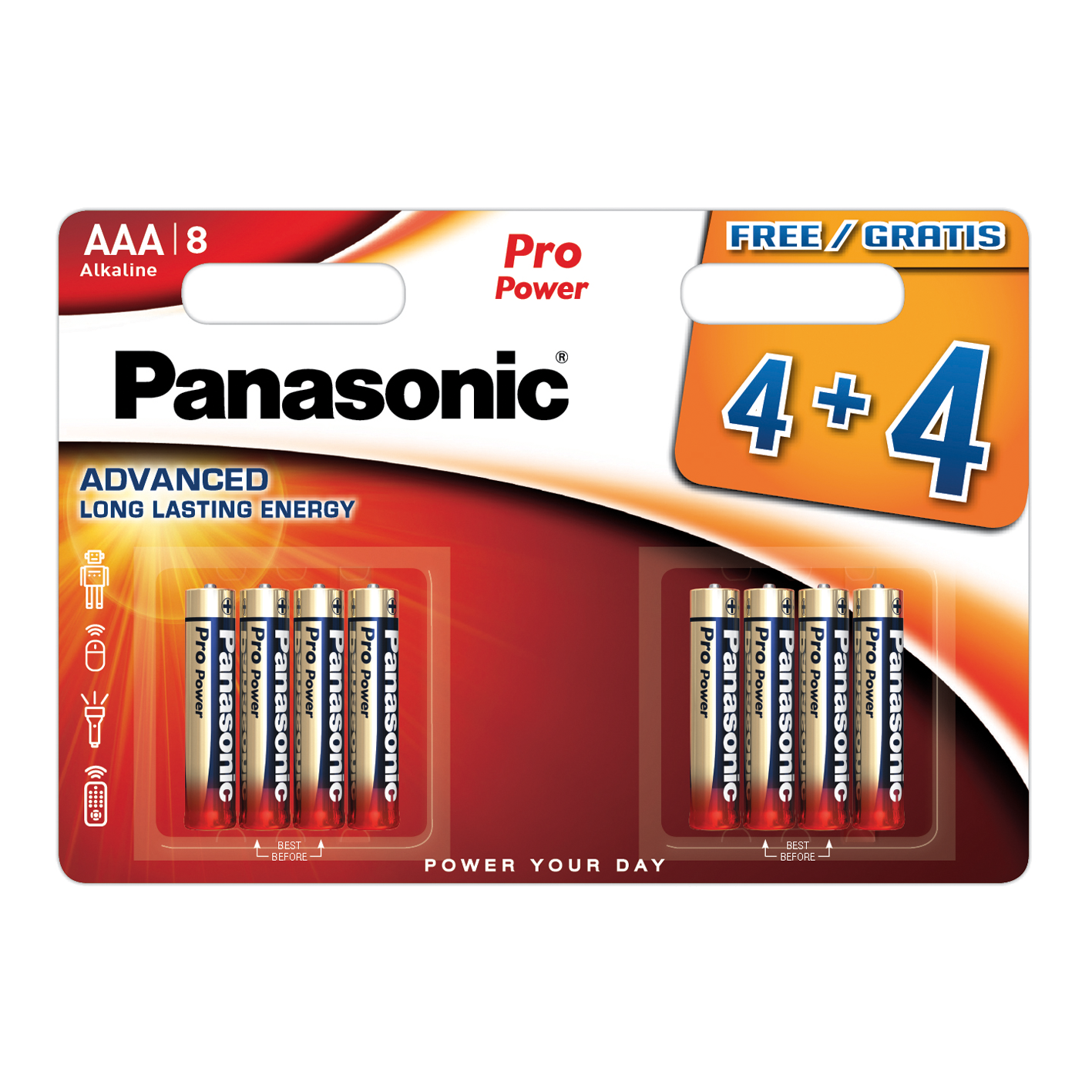 Panasonic AAA Pro Power, Pack of 4+4