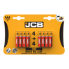 JCB AAA Zinc Batteries, Pack of 4+4