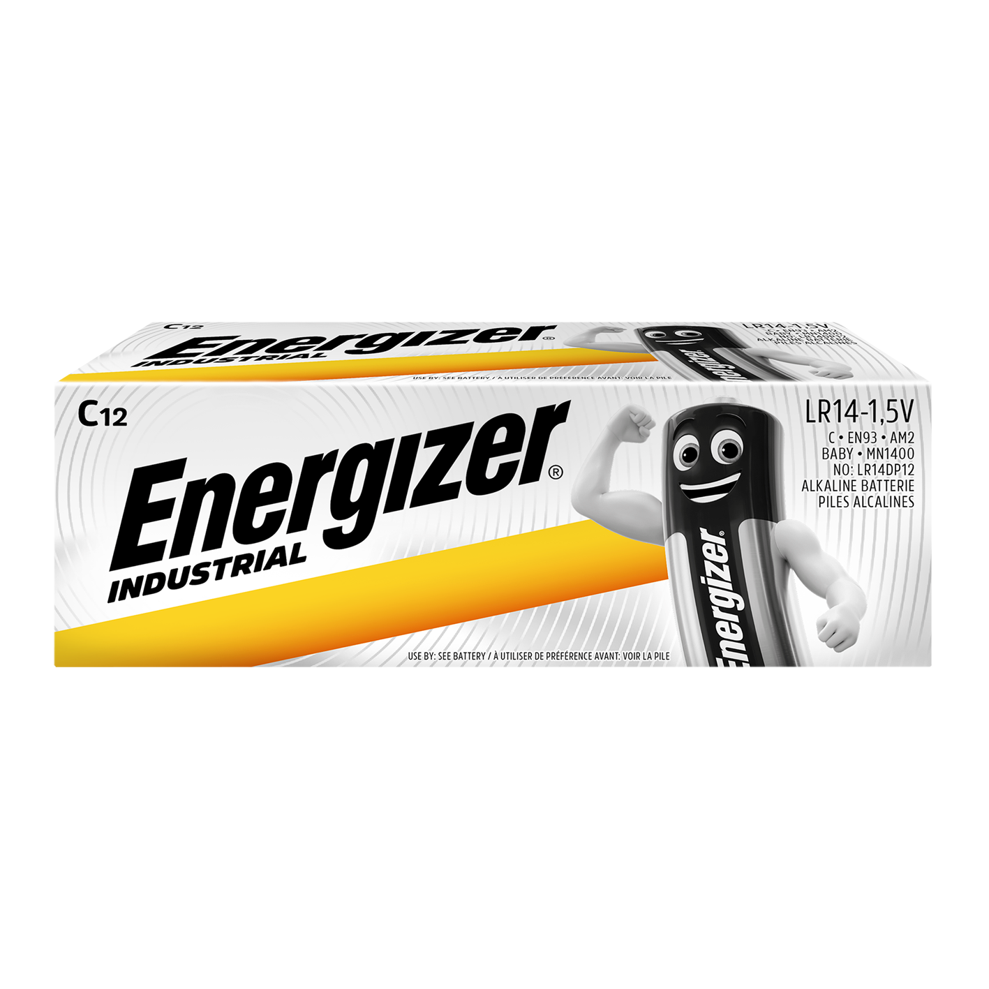 Energizer C Size Industrial, Pack of 12