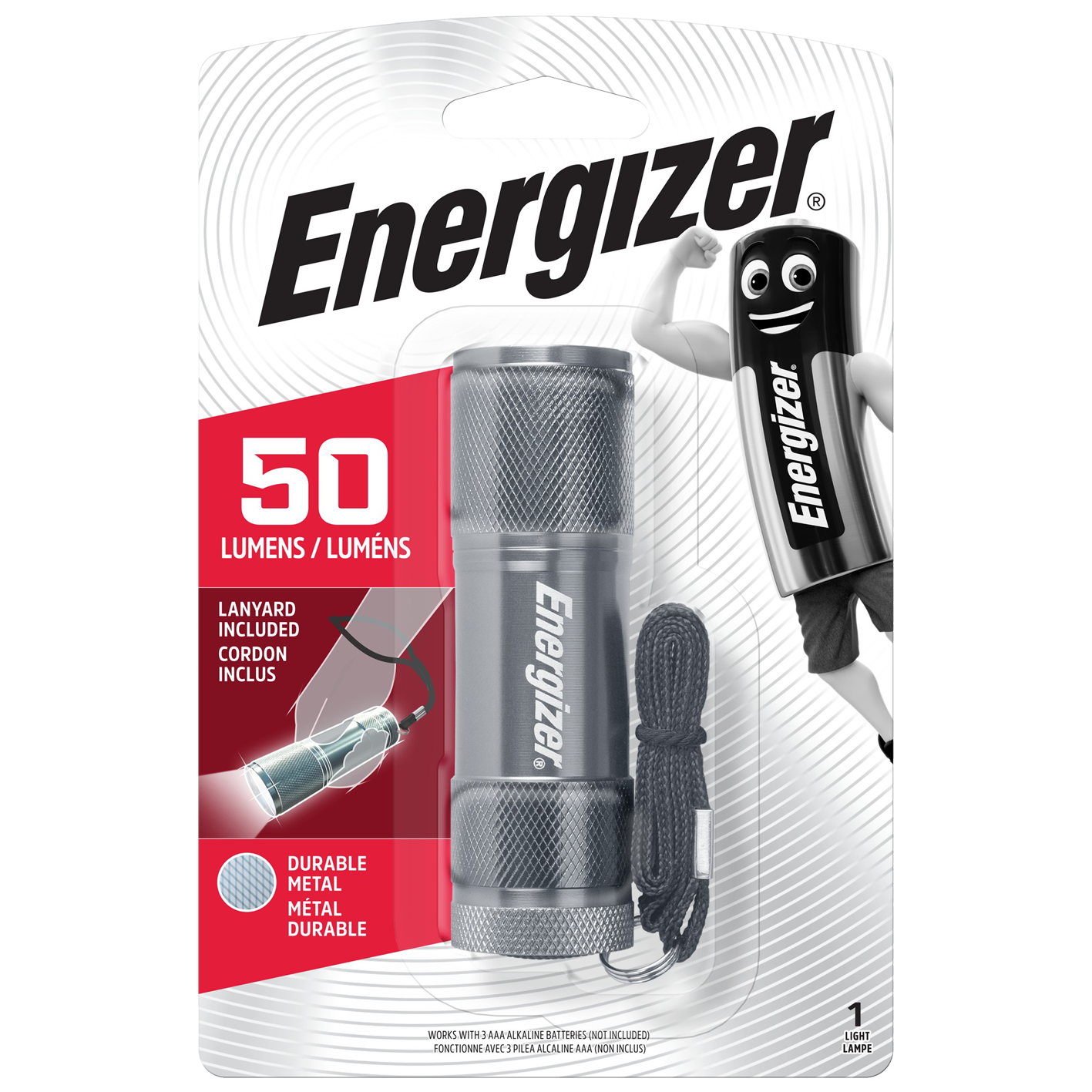 Energizer kleine Taschenlampe aus Metall (Batterien nicht im Lieferumfang enthalten)