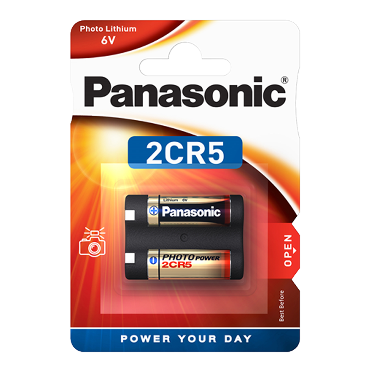 Panasonic 2CR5M Litio, paquete de 1
