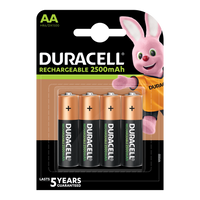 Duracell AA 2500mAh Recharge, Pack of 4