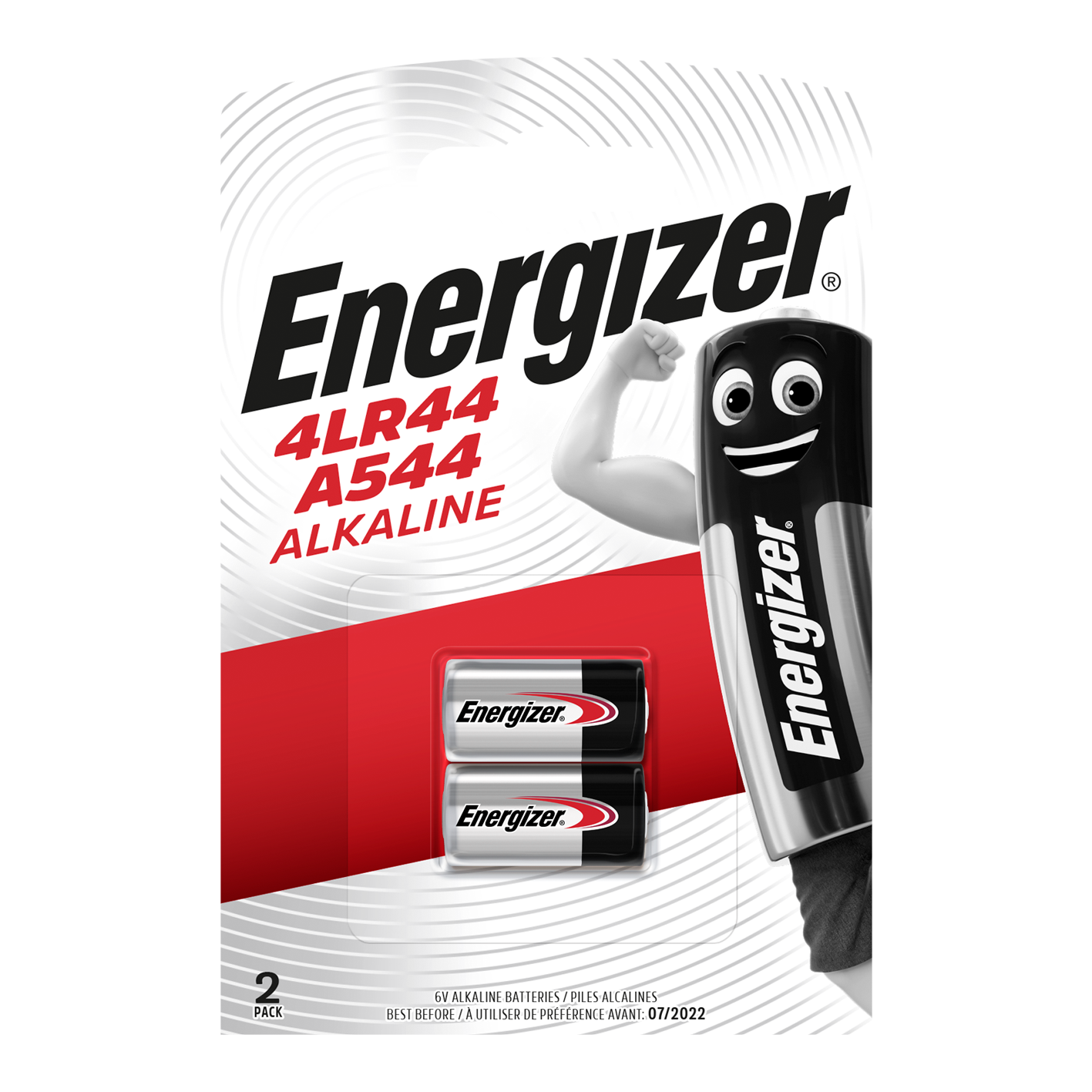 Energizer 4LR44/A544 alcalino, paquete de 2