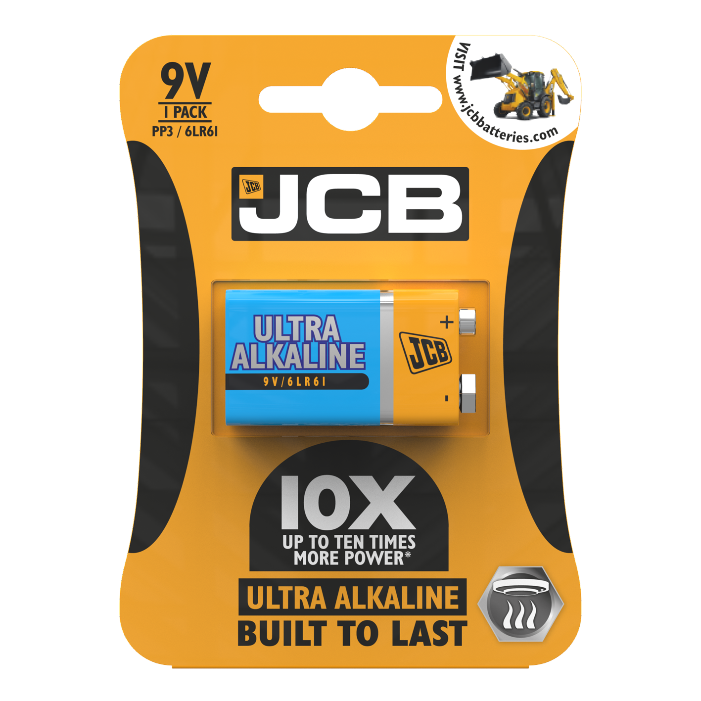JCB 9V Ultra Alkaline, Pack of 1