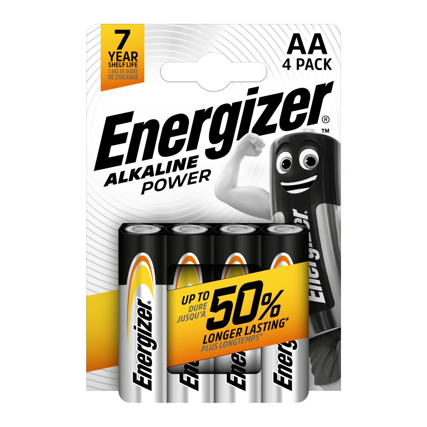 Energizer AA Alkaline Power, Pack of 4