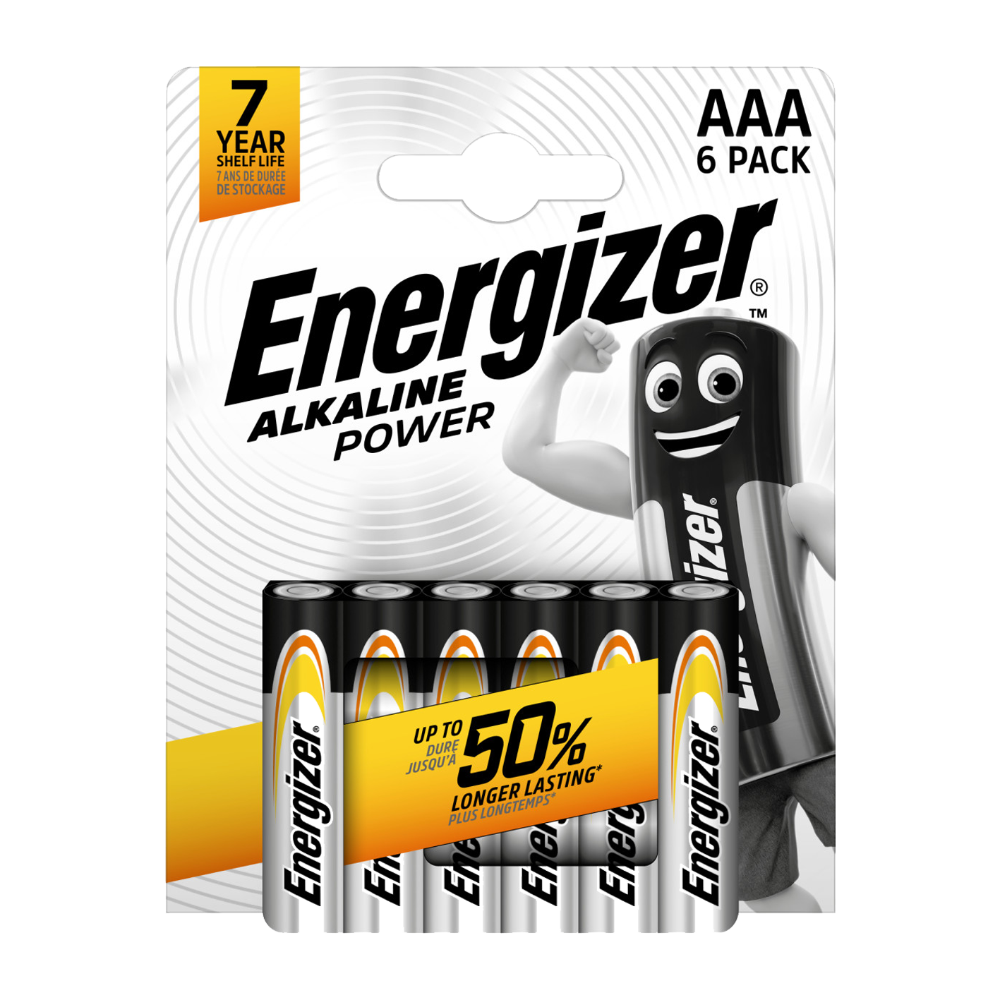 Energizer AAA energía alcalina, paquete de 4