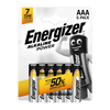 Energizer AAA energía alcalina, paquete de 4