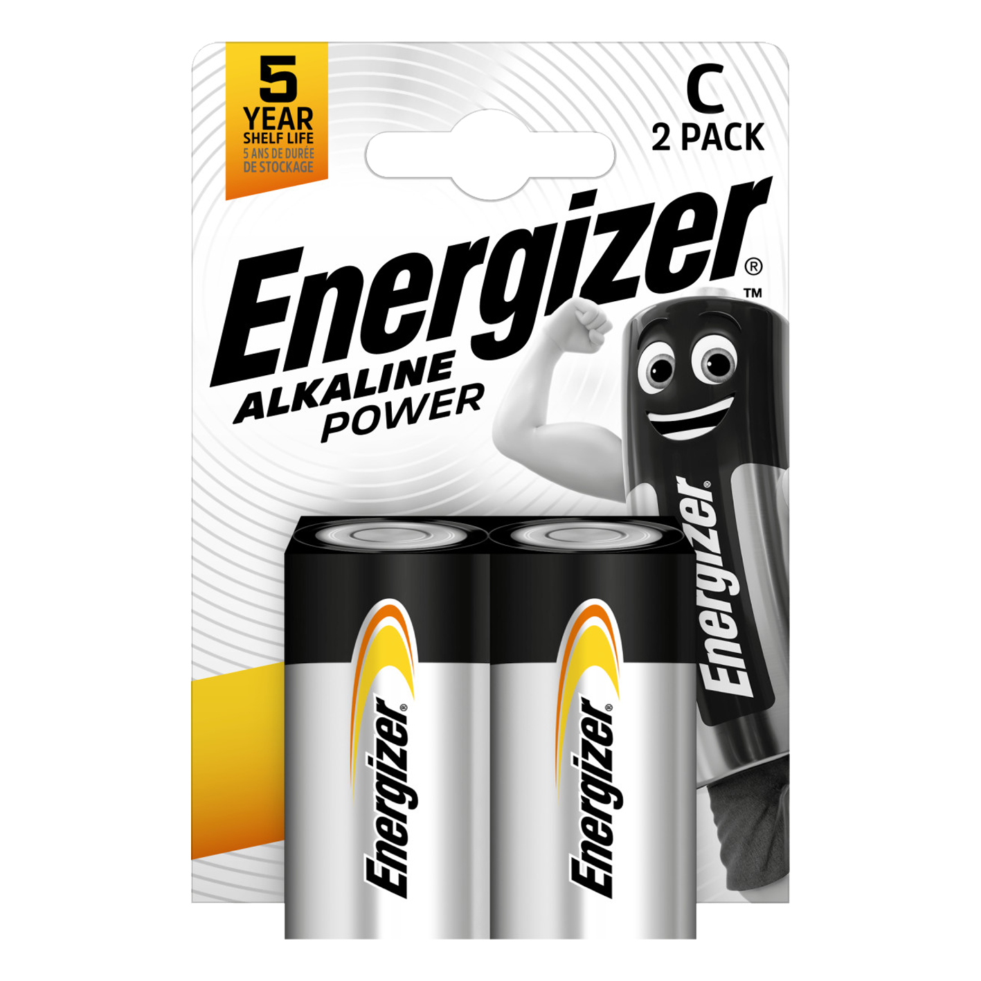 Energizer C Size Alkaline Power, Pack of 2